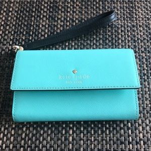 Kate Spade Cedar Street Wristlet - MintGreen/Black